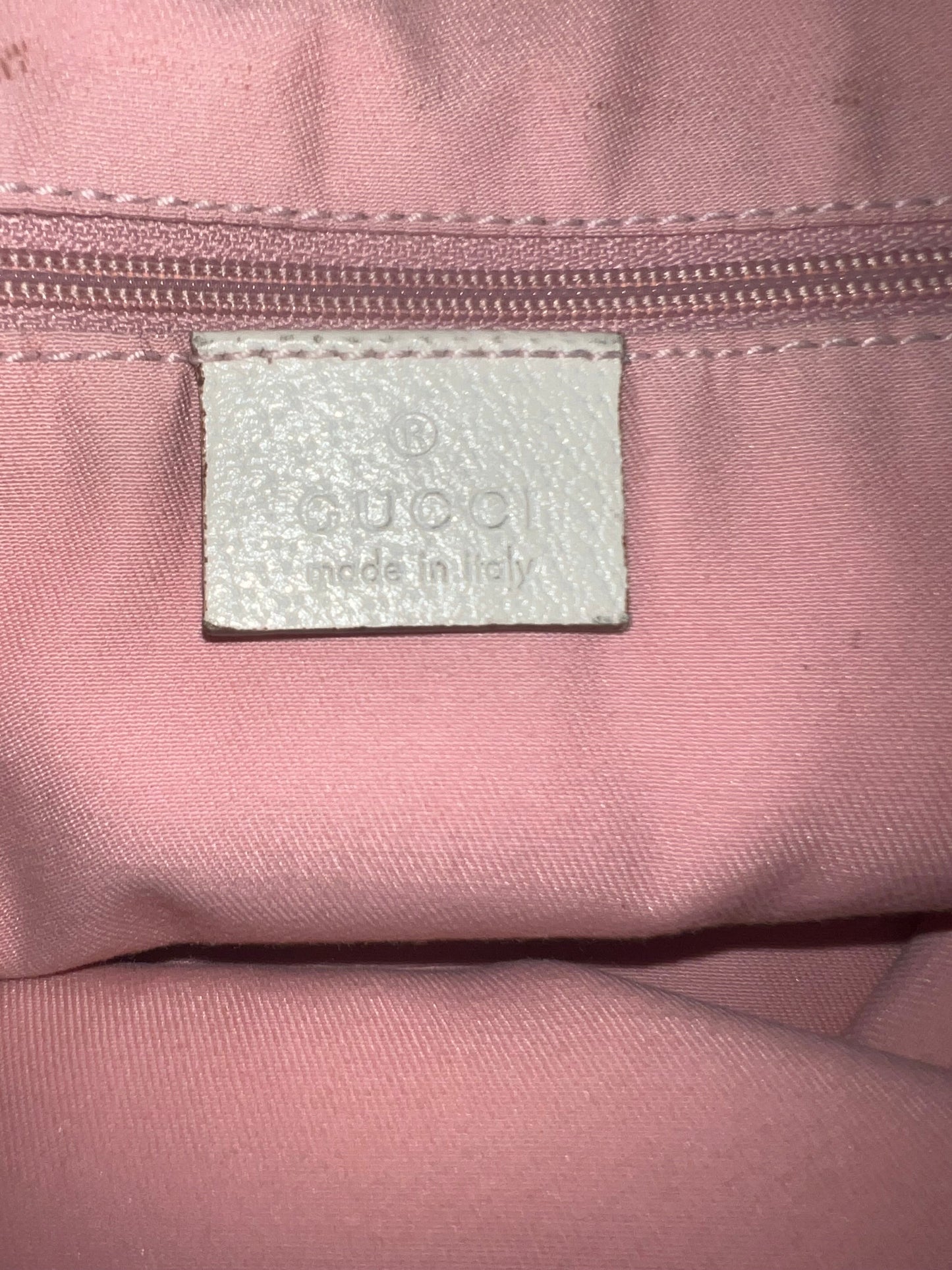 Gucci Abbey pink monogram tote bag