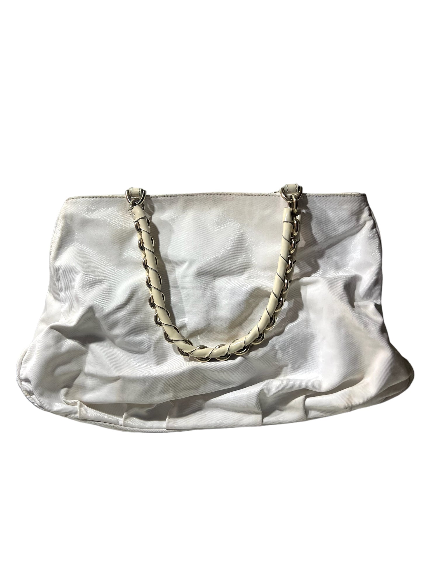 Fendi white Mia canvas bag