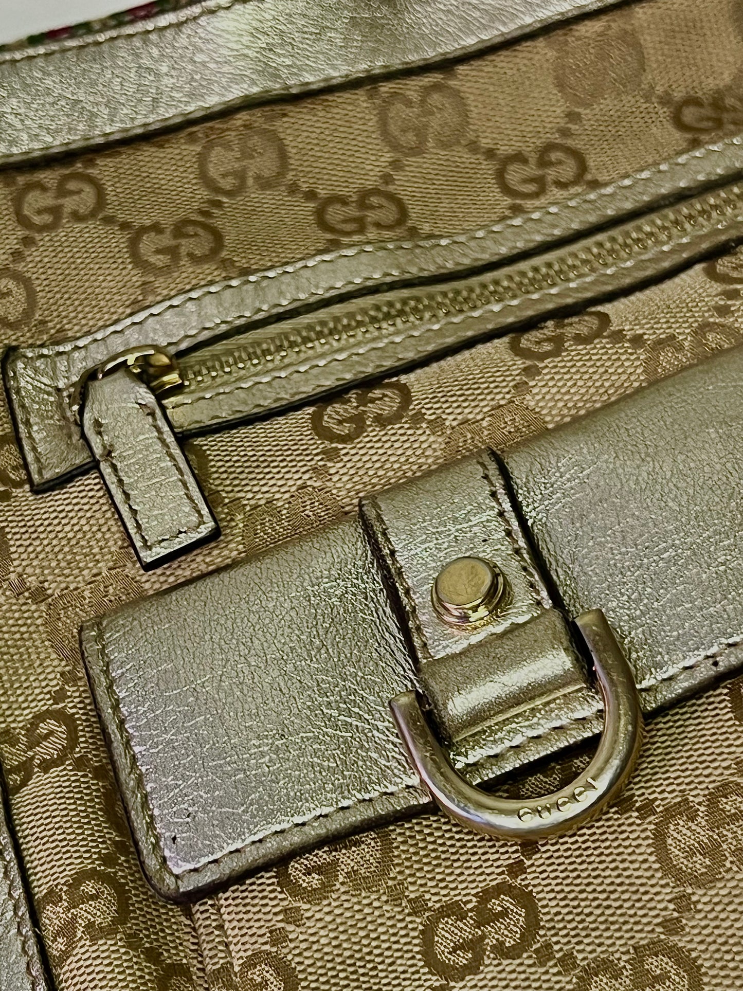 Gucci monogram canvas Abbey tote bag