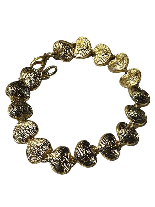 Vintage golden heart bracelet