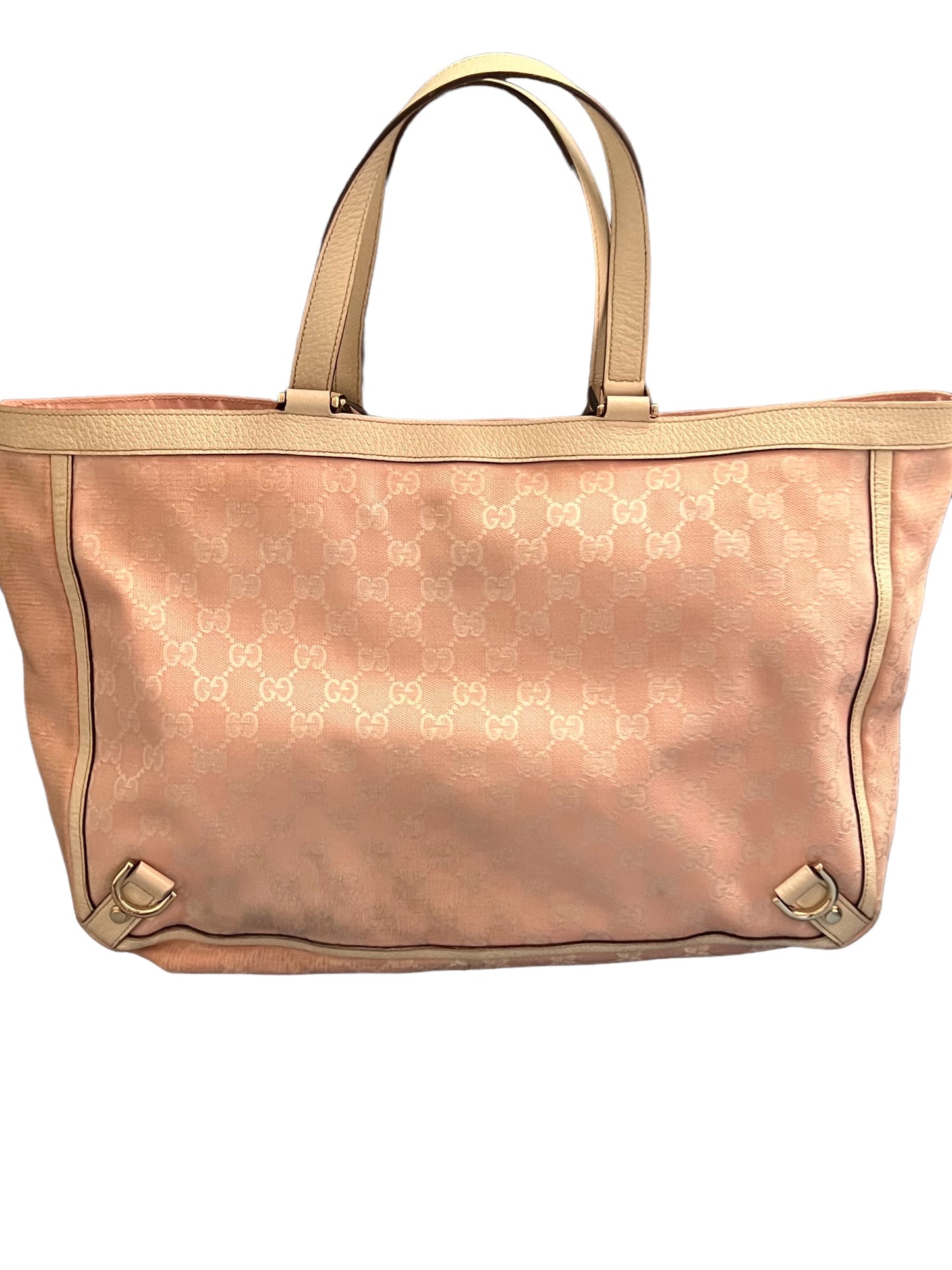 Gucci Abbey pink monogram tote bag